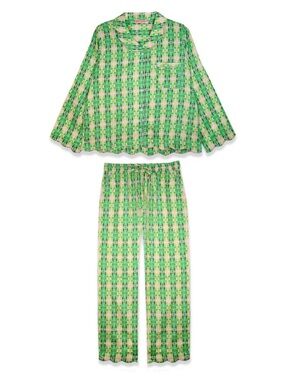 brooks avenue long sleeve shirt & pants pajama set